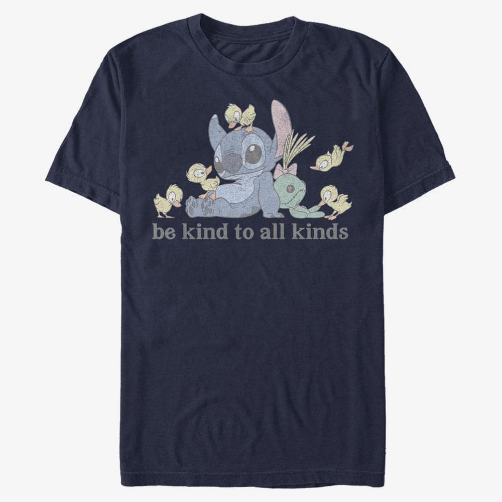 T-särgid Merch Disney Lilo & Stitch - Kind To All Kinds Unisex T-Shirt Navy Blue