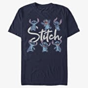 Merch Disney Lilo & Stitch - STITCH POSES Unisex T-Shirt Navy Blue