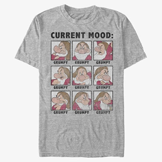 Merch Disney Snow White - Current Mood Grumpy Unisex T-Shirt Heather Grey