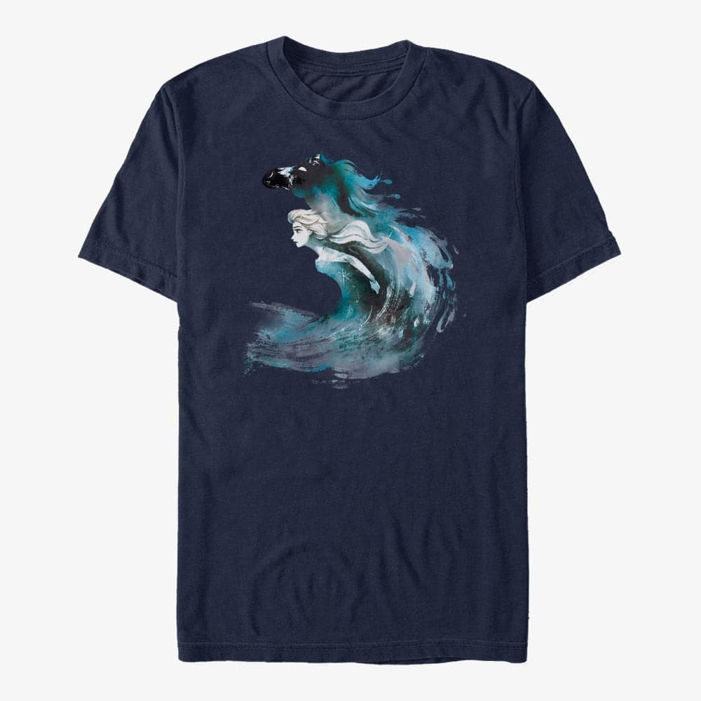 T-shirts Merch Disney Frozen 2 - Watercolor Spirit Unisex T-Shirt Navy Blue