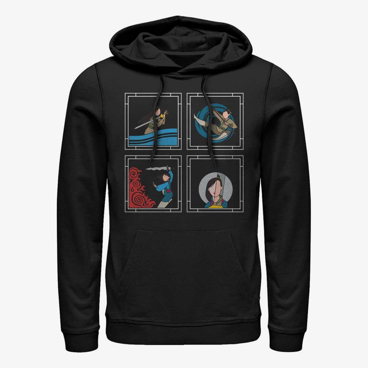 Mikiny Merch Disney Mulan - Make A Man Unisex Hoodie Black