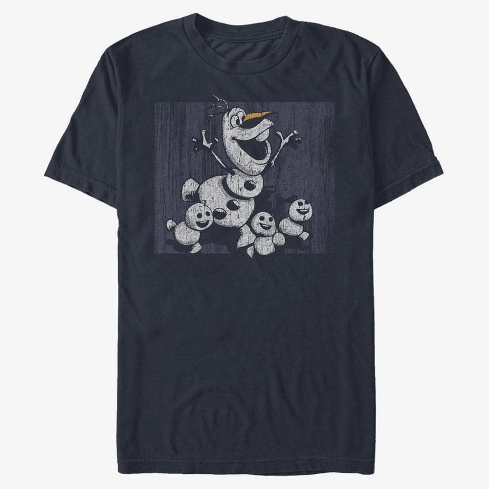 majice kratkih rukava Merch Disney Frozen - Olaf and Snowmies Unisex T-Shirt Navy Blue