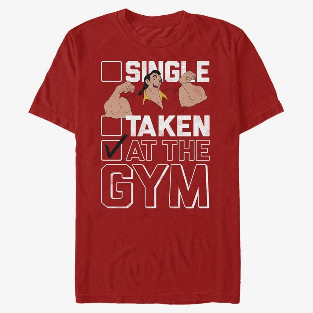 T-shirts Merch Disney Beauty & The Beast - At The Gym Unisex T-Shirt Red