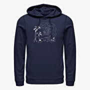 Merch Disney Lilo & Stitch - Stitch Surf Line Art Unisex Hoodie Navy Blue