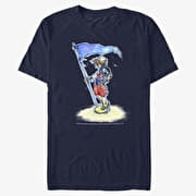 Merch Disney Kingdom Hearts - Sora With Flag Unisex T-Shirt Navy Blue