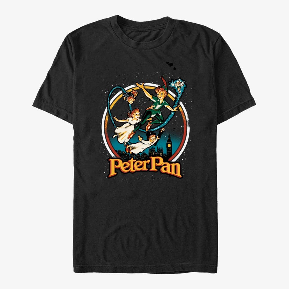 Pólók Merch Disney Peter Pan - London Flyin Unisex T-Shirt Black