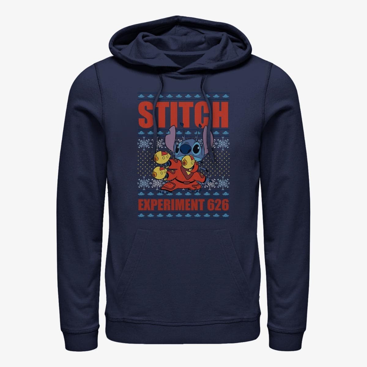 Kapuutsikud ja kampsunid Merch Disney Lilo & Stitch - Stitch Experiment 626 Unisex Hoodie Navy Blue