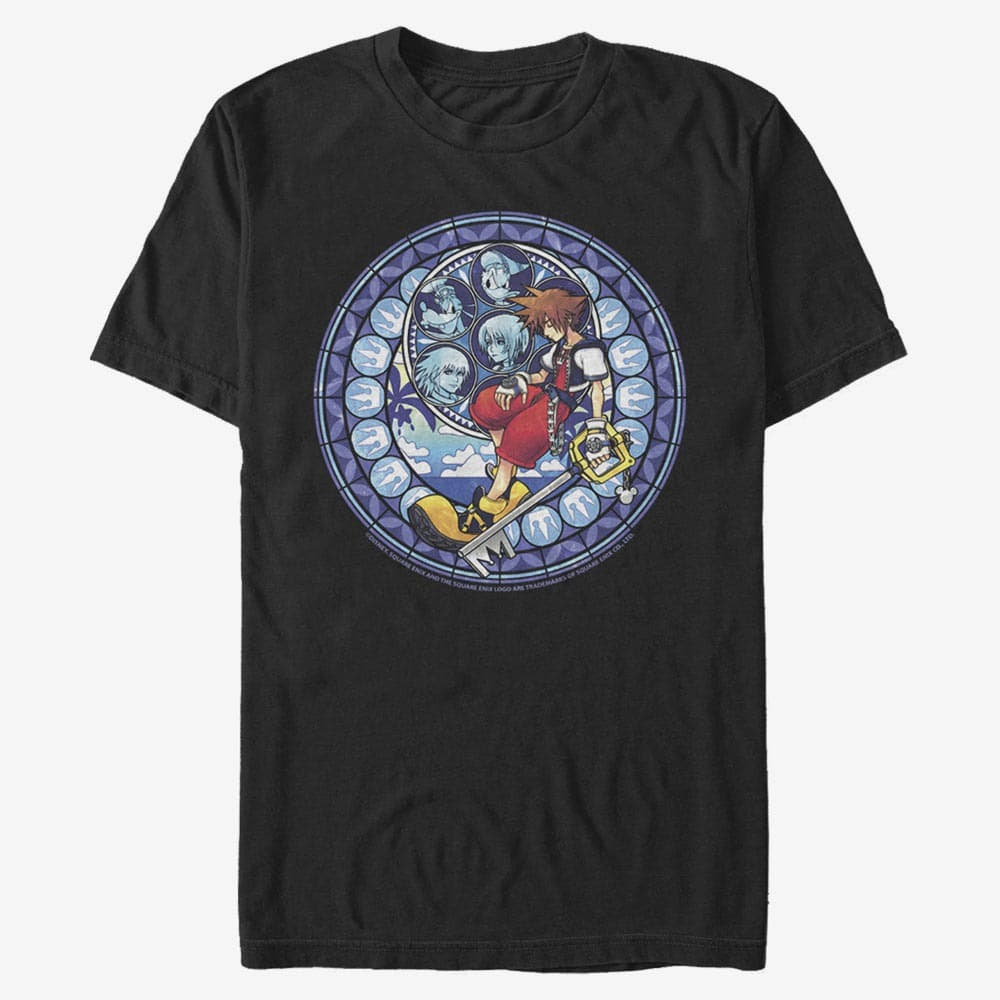 majice kratkih rukava Merch Disney Kingdom Hearts - Stained Glass Sora Unisex T-Shirt Black