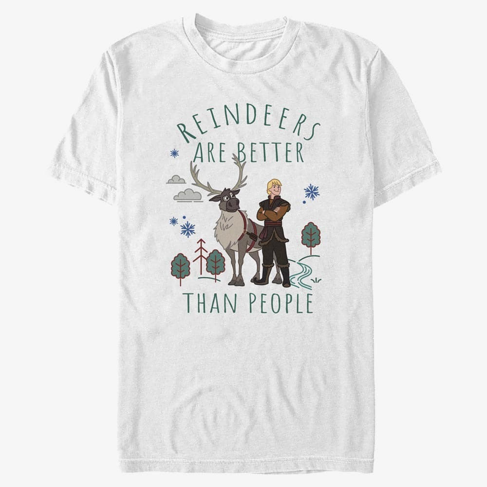 T-krekli Merch Disney Frozen 2 - Better Reindeers Unisex T-Shirt White