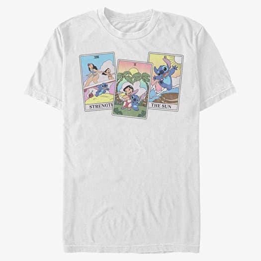 T-särk Merch Disney Lilo & Stitch - LILO STITCH TAROT Unisex T-Shirt White