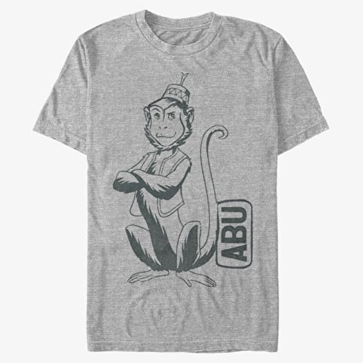 Tričko Merch Disney Aladdin: Live Action - Abu Side Kick Pocket Unisex T-Shirt Heather Grey