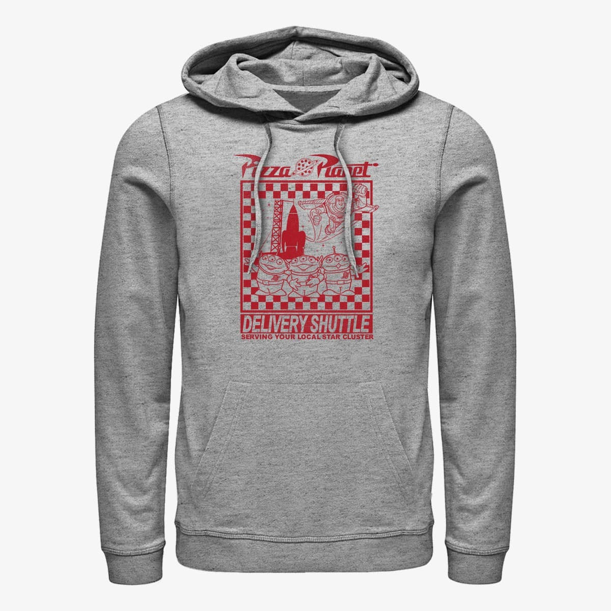 Kapuutsikud ja kampsunid Merch Disney Toy Story 1-3 - Pizza Planet Delivery Unisex Hoodie Heather Grey