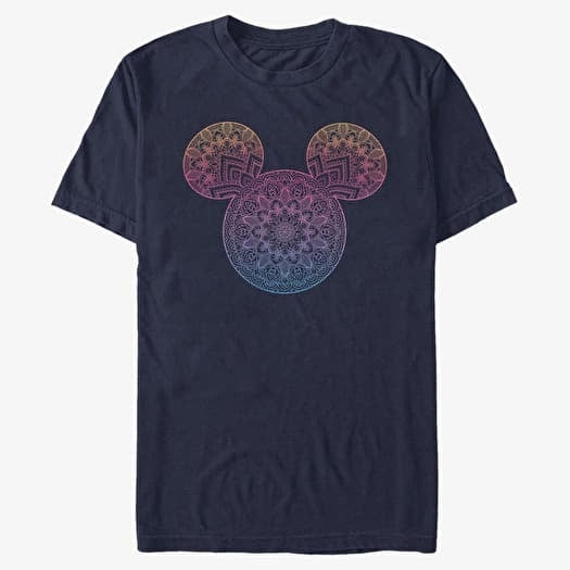 T-shirt Merch Disney Classic Mickey - Mickey Mandala Fill Unisex T-Shirt Navy Blue