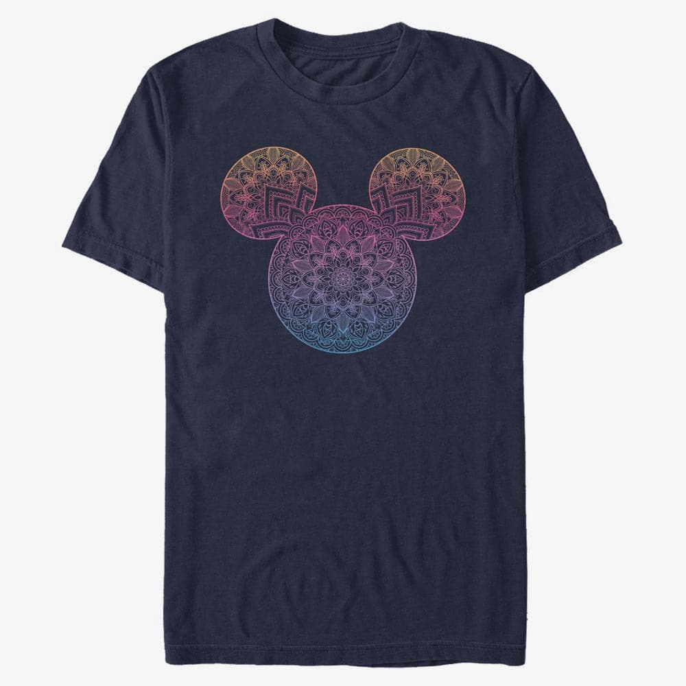 T-Shirts Merch Disney Classic Mickey - Mickey Mandala Fill Unisex T-Shirt Navy Blue