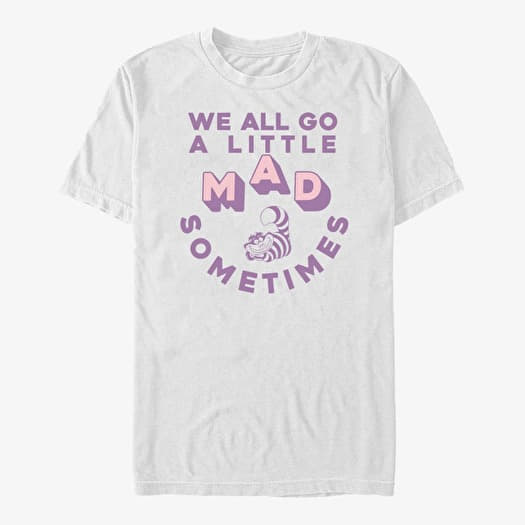 T-shirt Merch Disney Alice In Wonderland - A LITTLE MAD SOMETIMES - DSAX02UGTR Unisex T-Shirt White