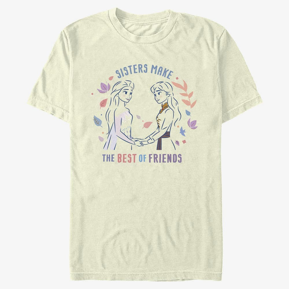 Trička Merch Disney Frozen 2 - Sisters Are Best Friends Unisex T-Shirt Natural