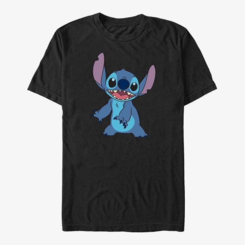 T-paita Merch Disney Lilo & Stitch - Basic Stitch Unisex T-Shirt Black