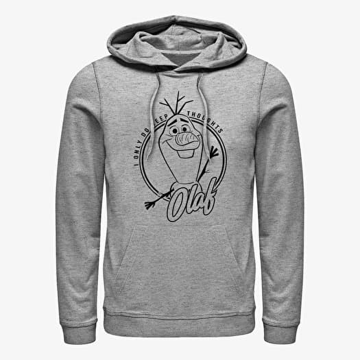 Mikina Merch Disney Frozen 2 - Deep Thought Olaf Unisex Hoodie Heather Grey