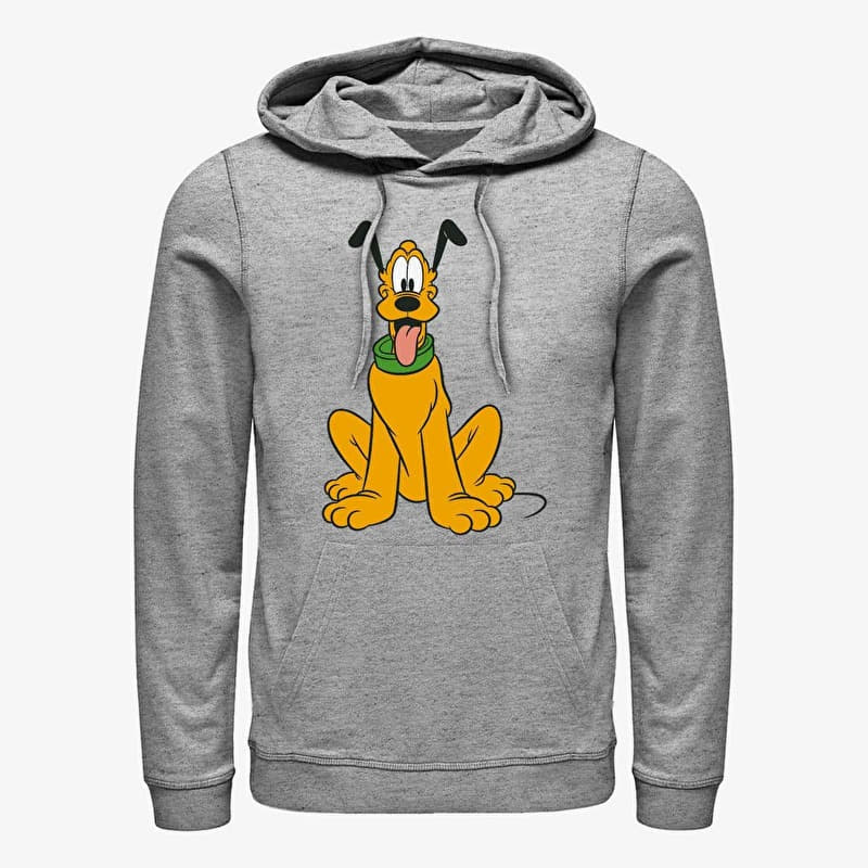 Mikina Merch Disney Classic Mickey - Traditional Pluto Unisex Hoodie Heather Grey