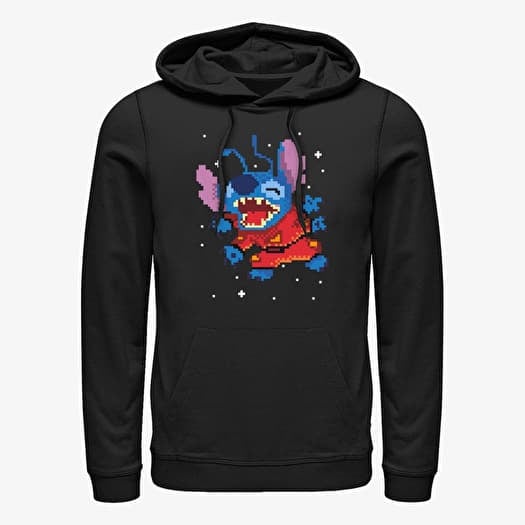 Sweatshirt Merch Disney Lilo & Stitch - Stitch Pixel Unisex Hoodie Black