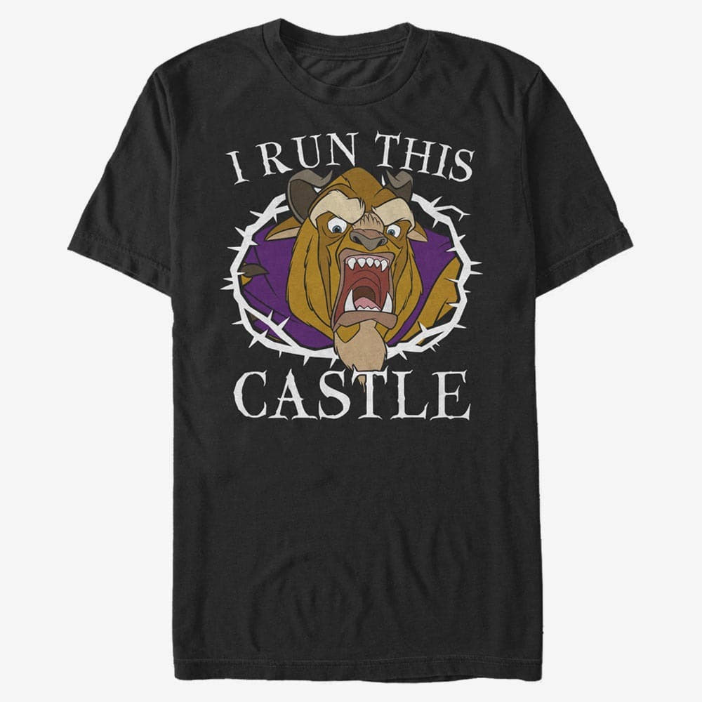Magliette Merch Disney Beauty & The Beast - Castle Unisex T-Shirt Black