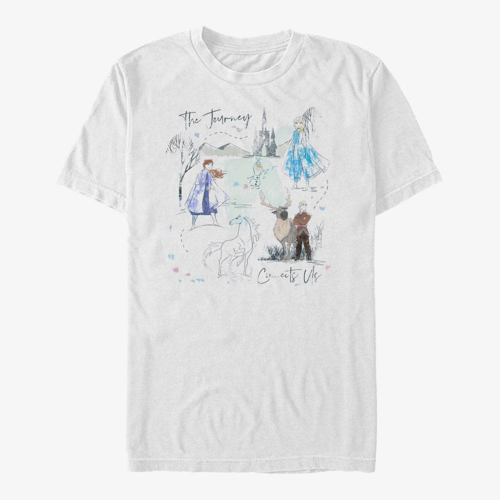 Camisetas Merch Disney Frozen 2 - Arendelle Journey Unisex T-Shirt White