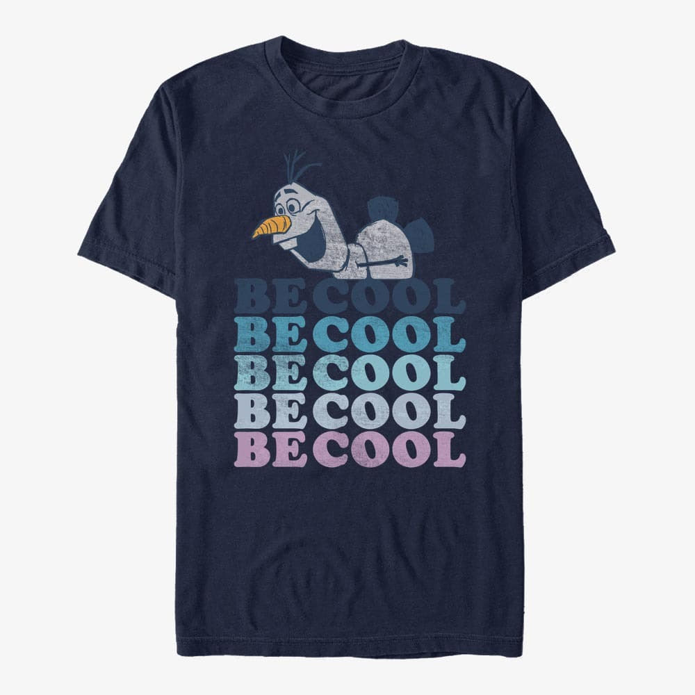 T-shirts Merch Disney Frozen 2 - OLAF BE COOL Unisex T-Shirt Navy Blue