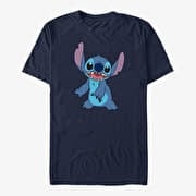 Merch Disney Lilo & Stitch - Basic Stitch Unisex T-Shirt Navy Blue