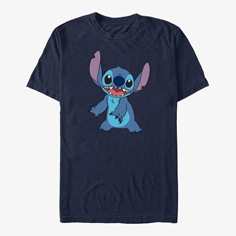 T-paita Merch Disney Lilo & Stitch - Basic Stitch Unisex T-Shirt Navy Blue