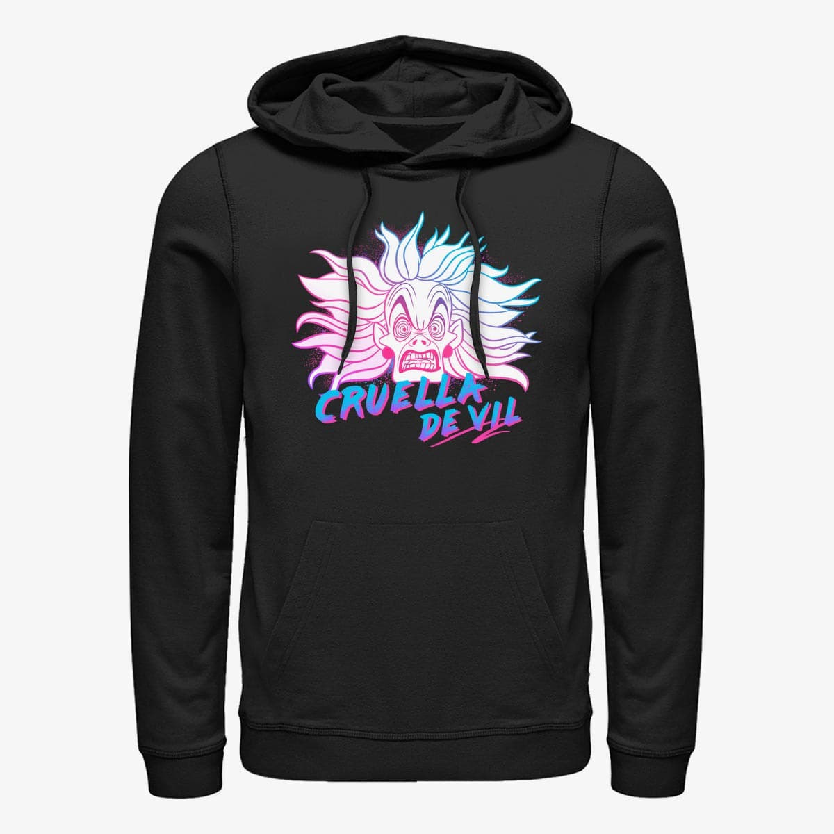 Hættetrøjer og sweatshirts Merch Disney Villains - Crazy Cruella Unisex Hoodie Black