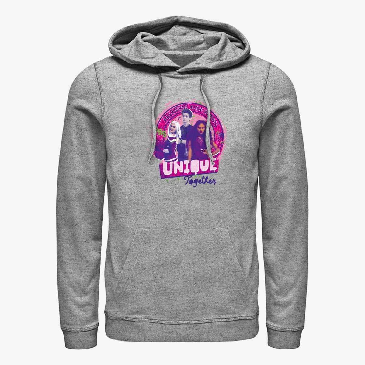 Hoodies and sweatshirts  Merch Disney Zombies - Unique Badge Unisex Hoodie Heather Grey