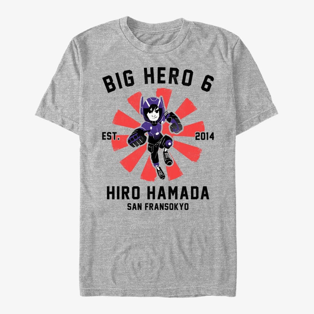 T-shirts Merch Disney Big Hero 6 Movie - Hiro Collegiate Unisex T-Shirt Heather Grey