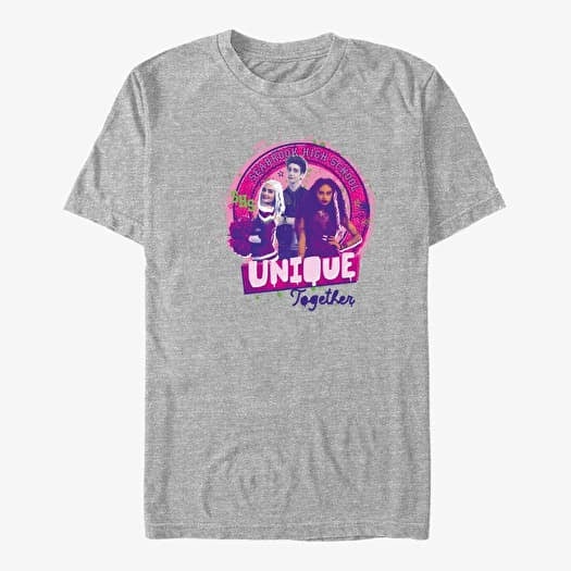 T-shirt Merch Disney Zombies - Unique Badge Unisex T-Shirt Heather Grey