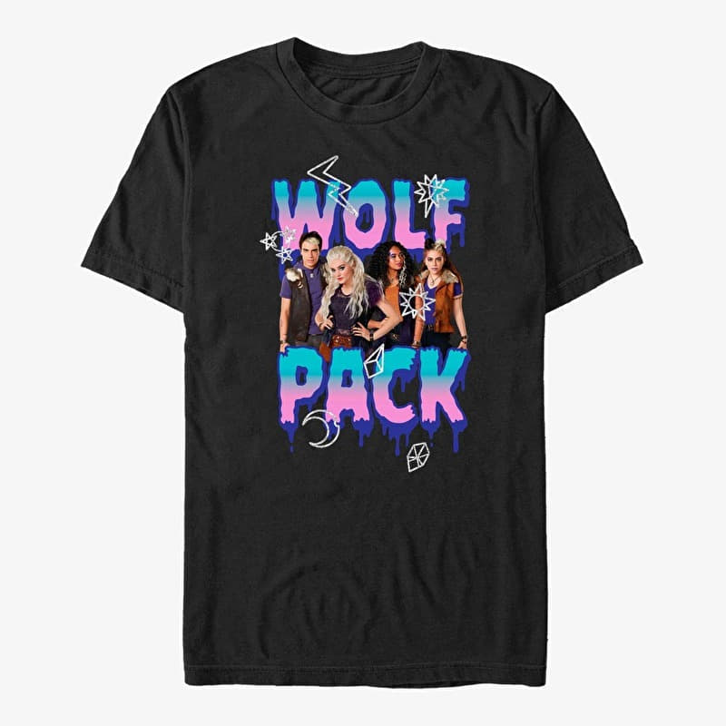 Тениска Merch Disney Zombies - WOLF PACK ZOMBIES - DSZB00BQSC_67HPI Unisex T-Shirt Black