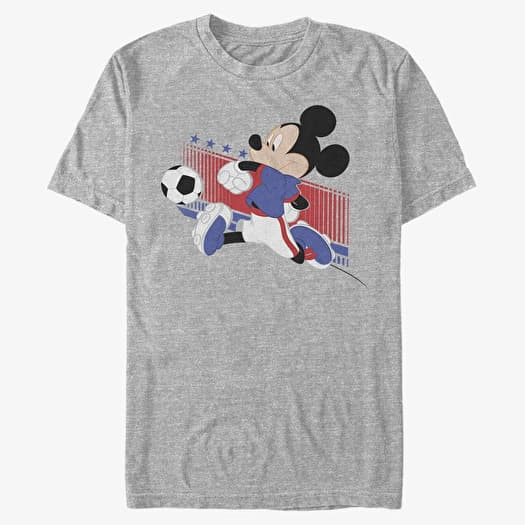 T-shirt Merch Disney Classic Mickey - USA Kick Unisex T-Shirt Heather Grey