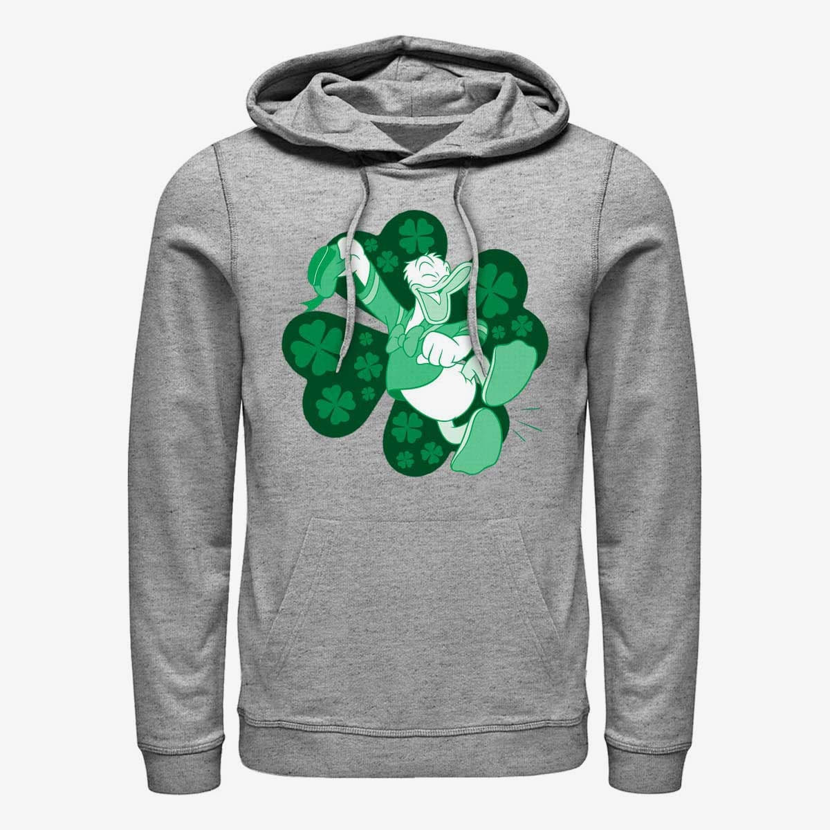 Sweatshirts Merch Disney Classic Mickey - Lucky Duck Donald Unisex Hoodie Heather Grey