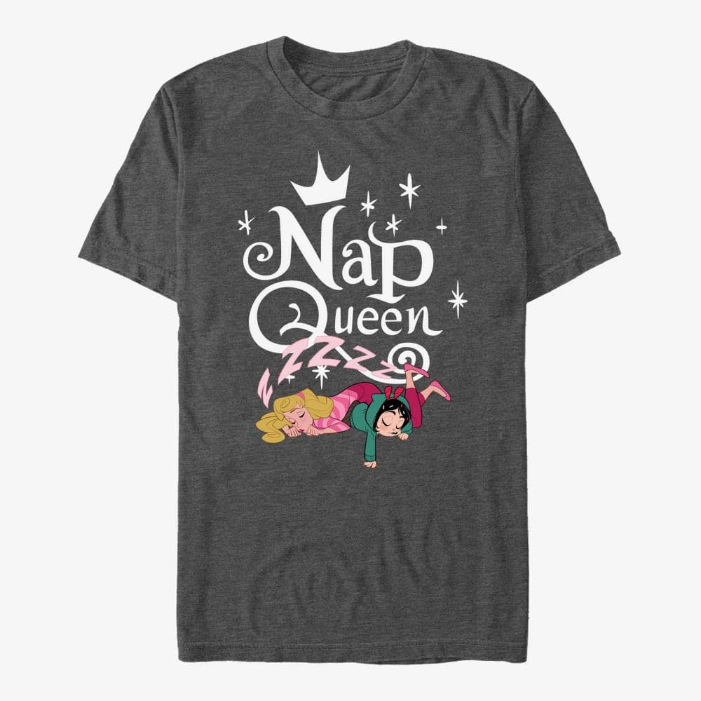 majice kratkih rukava Merch Disney Wreck-It Ralph 2 - Nap Queen Unisex T-Shirt Dark Heather Grey