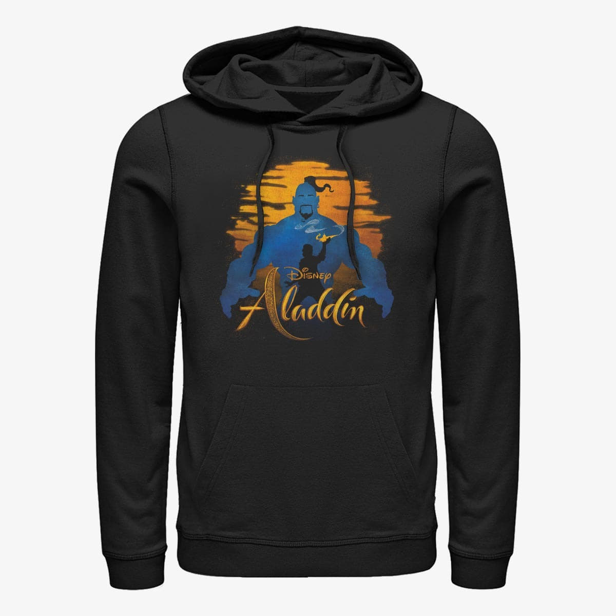Kapucnis pulóverek és pulcsik Merch Disney Aladdin: Live Action - Genie Silhouette Unisex Hoodie Black