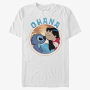 Merch Disney Lilo & Stitch - Lilo And Stitch Ohana Unisex T-Shirt White