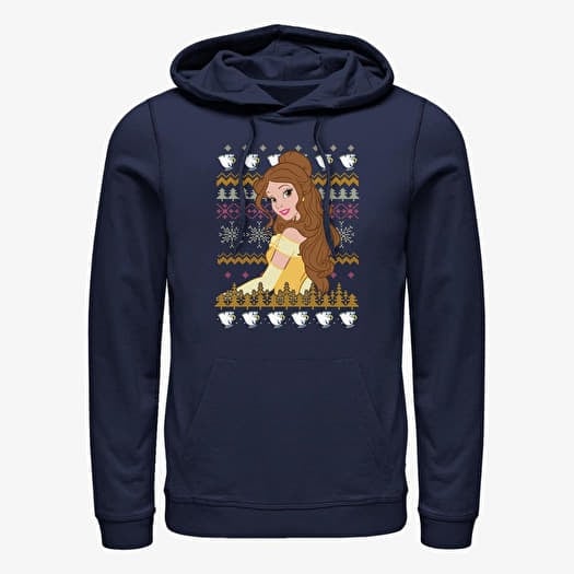 Sweatshirt Merch Disney Beauty & The Beast - Belle Teacups Unisex Hoodie Navy Blue