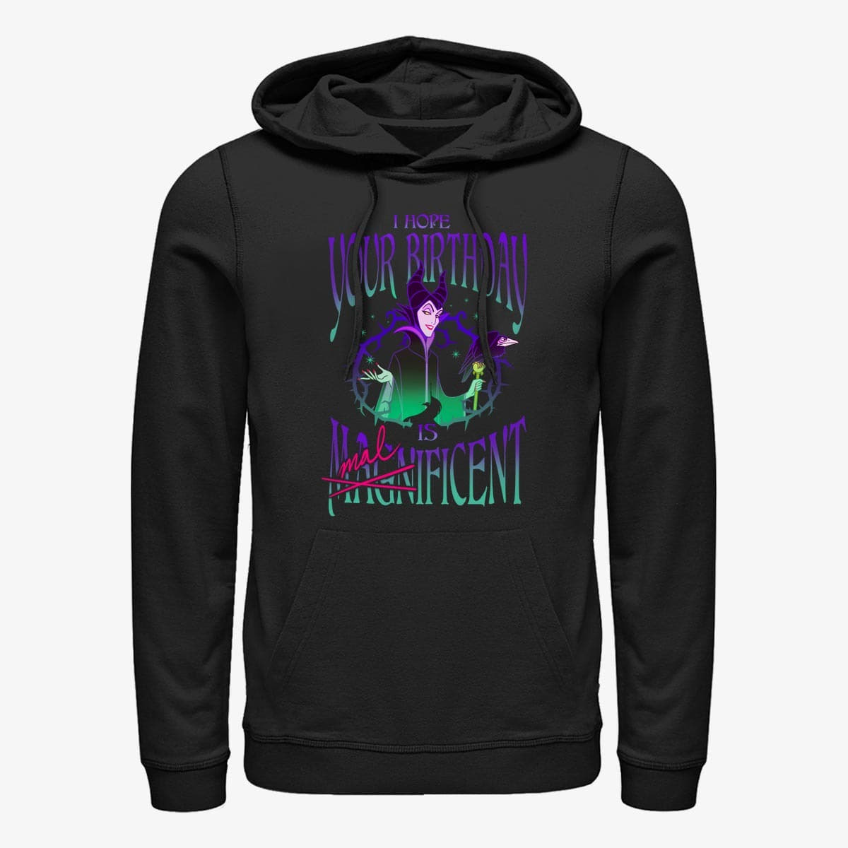 Hoodies Merch Disney Sleeping Beauty - Birthday Maleficent Unisex Hoodie Black