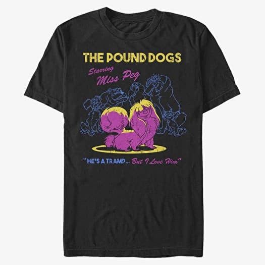 T-shirt Merch Disney Lady and the Tramp - Miss Peg Unisex T-Shirt Black