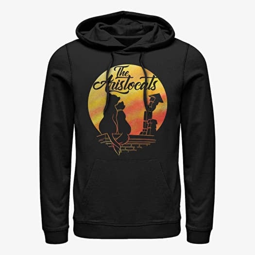 Sweat-shirt Merch Disney The Aristocats - Moon Silhouette Unisex Hoodie Black