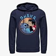 Merch Disney Lilo & Stitch - Lilo And Stitch Ohana Unisex Hoodie Navy Blue