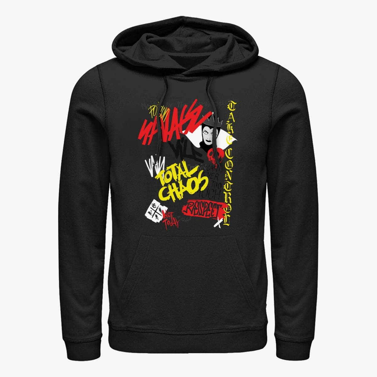 Dukserice Merch Disney Villains - Villain Graffiti Unisex Hoodie Black
