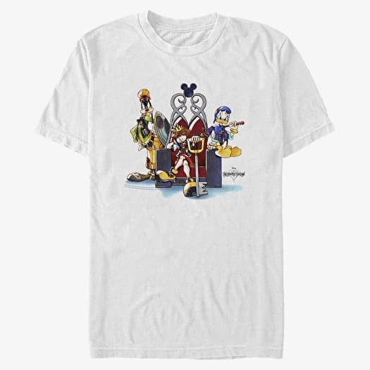 Póló Merch Disney Kingdom Hearts - In Chair Unisex T-Shirt White