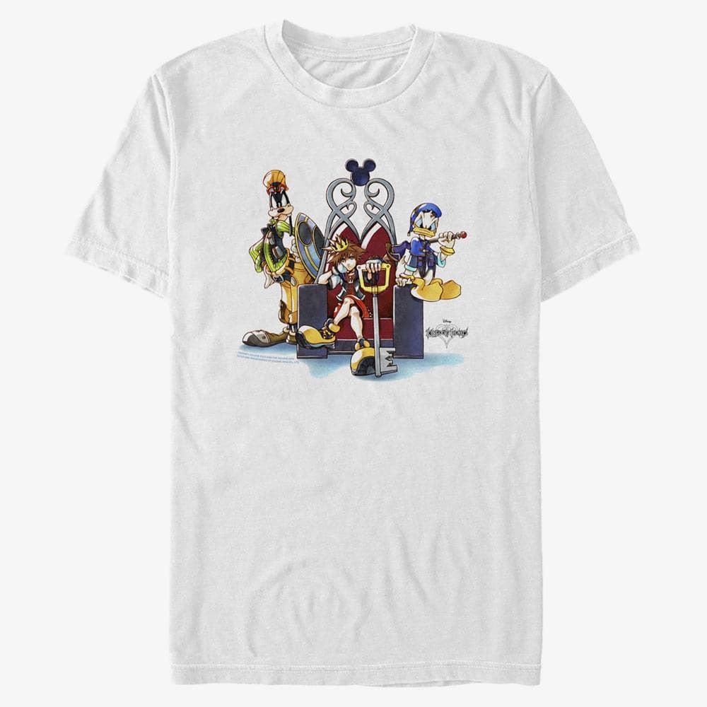 Pólók Merch Disney Kingdom Hearts - In Chair Unisex T-Shirt White