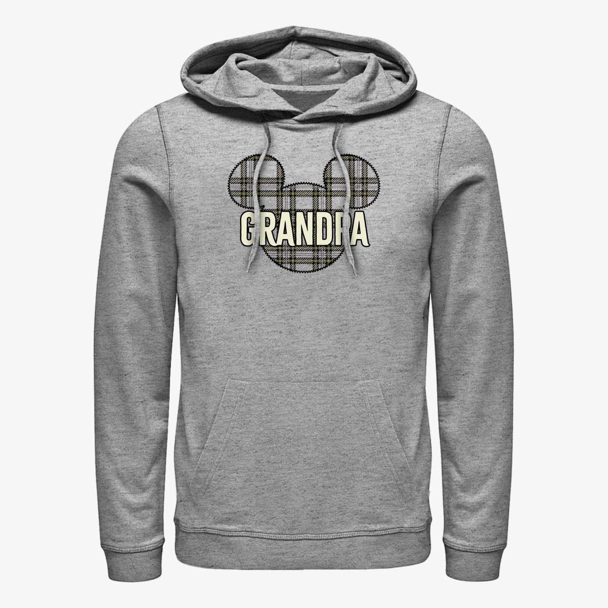 Sweaters Merch Disney Mickey Classic - Grandpa Holiday Patch Unisex Hoodie Heather Grey