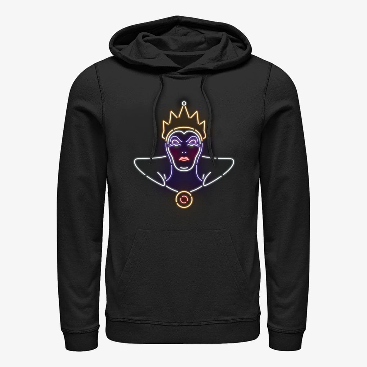 Sweatshirts Merch Disney Villains - Neon Evil Queen Unisex Hoodie Black