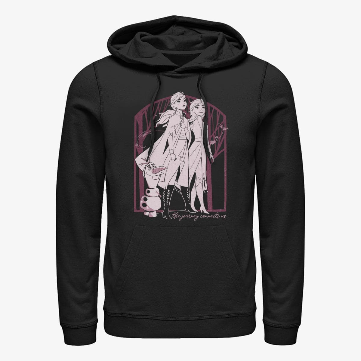 Dukserice Merch Disney Frozen 2 - Forest Frame Unisex Hoodie Black
